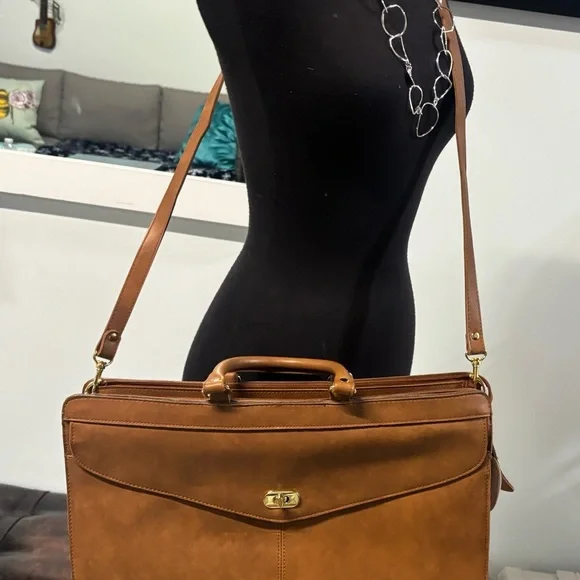 Vintage 80’s❤️NWT Empire Orr Pecan Briefcase/Messenger Bag - Picture 6 of 10